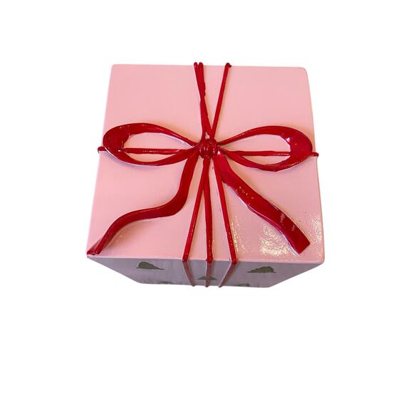 34th & Pine Pink Christmas Present Red Bow Outdoor Safe Holiday Decor New - Picture 8 of 15